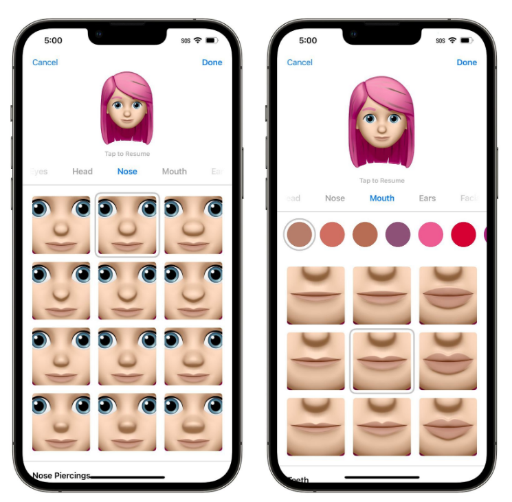 德保苹果手机维修分享​iOS 16中的拟我表情有了哪些变化和升级 