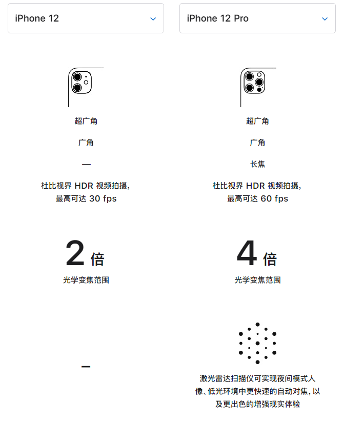 德保苹果手机维修分享苹果 iPhone 12 与 iPhone 12 Pro 选哪款 